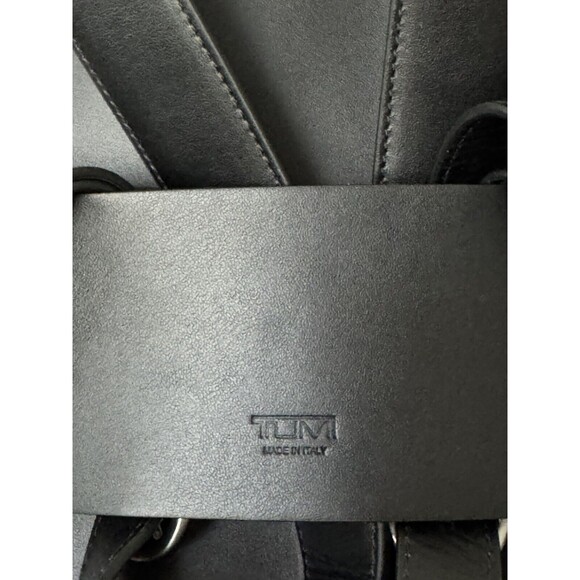 New TUMI leather handbag purse backpack Pavia Italy bag travel laptop Rare luxe main image 9
